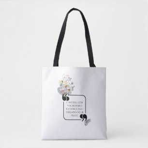 Tote Bag PAIX intérieure stoïque minimaliste Citation illus