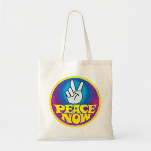 Tote Bag Paix maintenant Super style hippie rétro