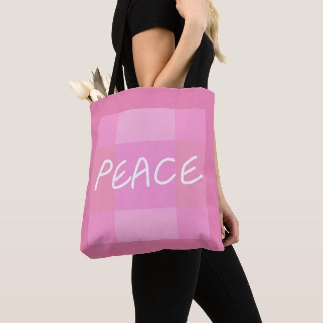 Tote Bag Paix rose (De près)