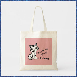 Tote Bag Pajamas de chats mignons et roses