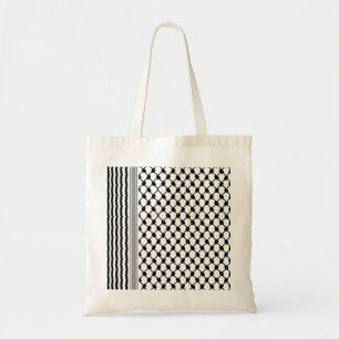 Tote Bag Palestinienne Hatta Keffiyeh Kufiya Folk (2 Motifs