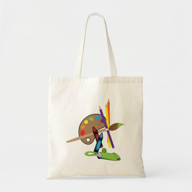 Tote Bag Palette de couleur d'artiste (Devant)