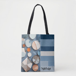 Tote Bag Palette de couleur polygonale froide