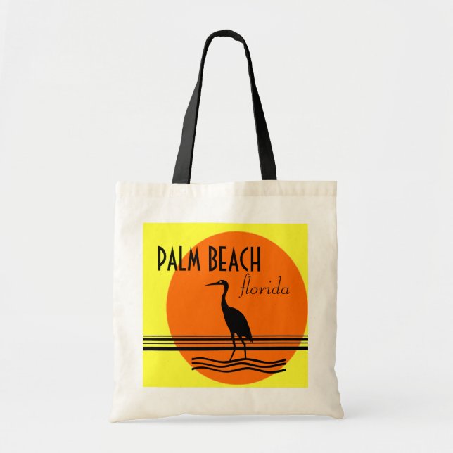 Tote Bag Palm Beach, souvenir de Floride-Plage (Devant)