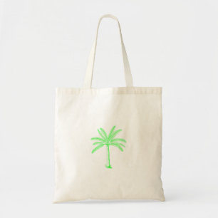 Tote Bag Palm Tree Sketch Green