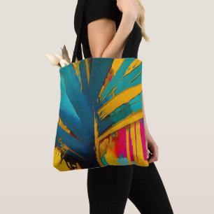 Tote Bag Palme d'Or – Énergie Tropicale Abstraite