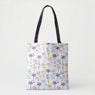 Tote Bag Palmier en pastel par le motif de plage