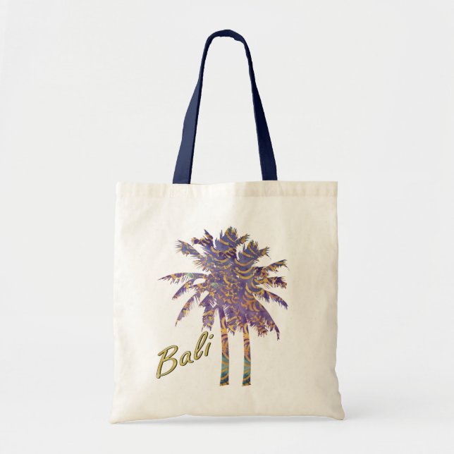 Tote Bag Palmiers de batik d'hiver (Devant)