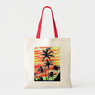 Tote Bag Palmiers de Coco-Coques Couchés De Soleil Hawaïen
