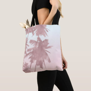 Tote Bag Palmiers roses Gold Rose Plage Ombre Palmiers