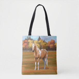 Tote Bag Palomino Pinto Quartier Cheval Paint Horse Stallio