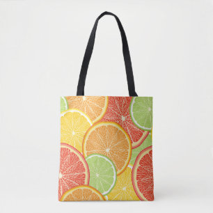 Tote Bag Pamplemousse et arrière - plan abstrait orange.