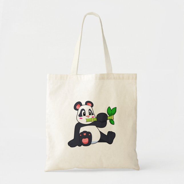 Tote Bag Panda avec bambou (Devant)