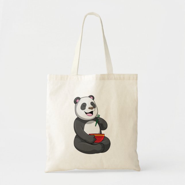 Tote Bag Panda avec Bowl Ramen (Devant)