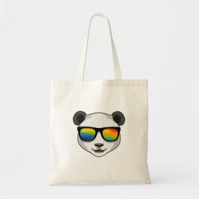 Tote Bag Panda avec lunettes de soleil (Devant)
