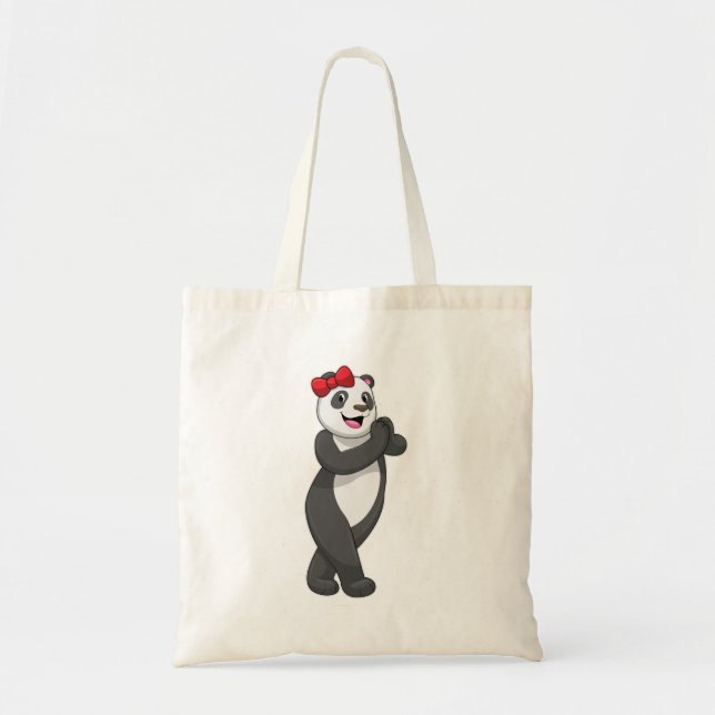 Tote Bag Panda avec ruban (Devant)