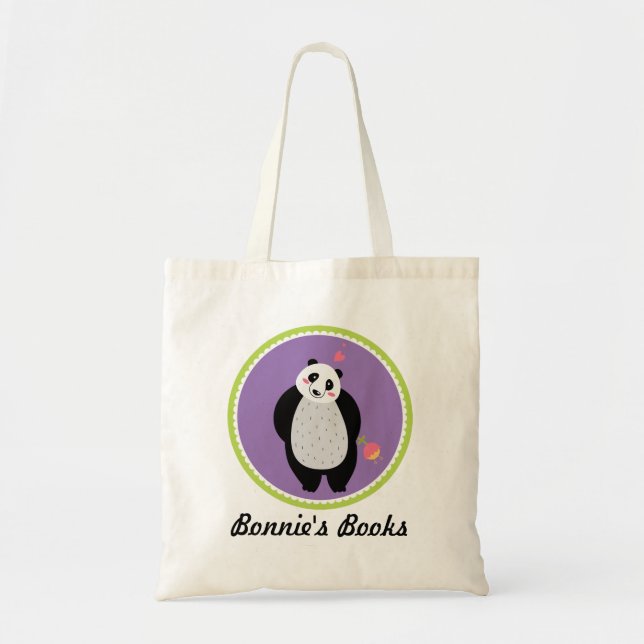 Tote Bag Panda Bear Custom Ladys Book (Devant)
