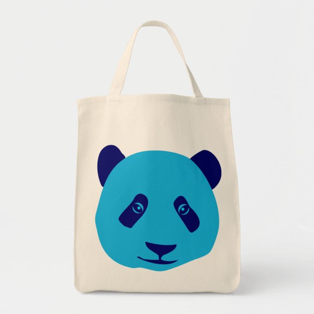 Tote Bag Panda - Bleu (Devant)
