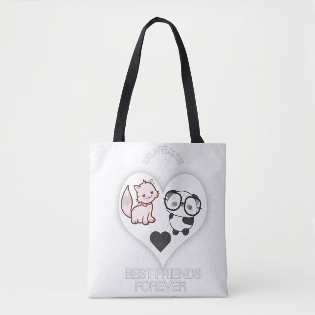 Tote Bag PANDA CAT offre de l'amusement mignon (Devant)