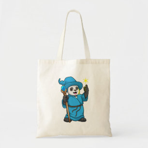 Tote Bag Panda comme Assistant avec baguette magique