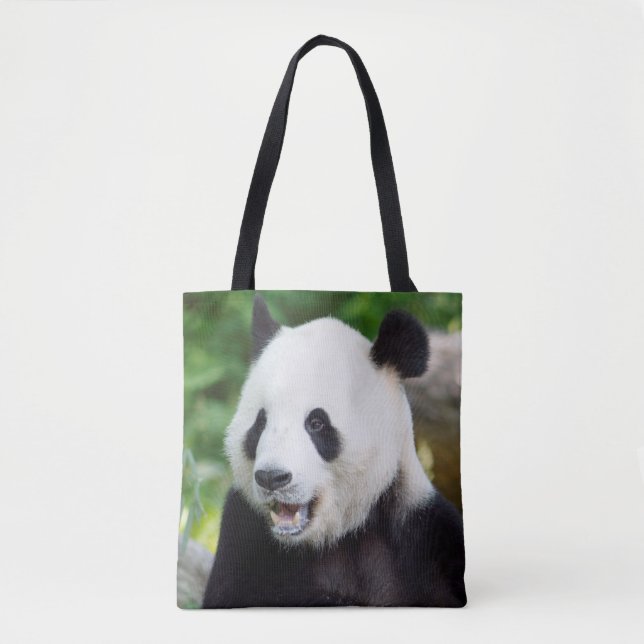 Tote Bag Panda géant mangeant du bambou (Devant)