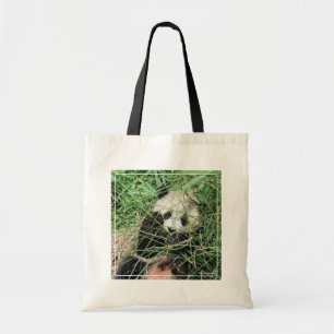Tote Bag Panda géant se cachant dans l'herbe