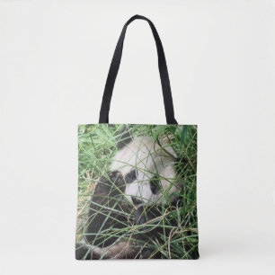 Tote Bag Panda Géant Se Cache Dans L'Herbe