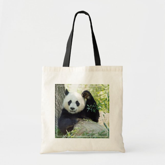 Tote Bag Panda géant se reposant contre l'arbre (Devant)