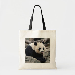Tote Bag Panda géant sur des roches