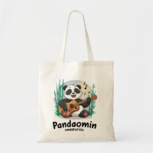Panda jouer de la guitare - Panda musicale amusant