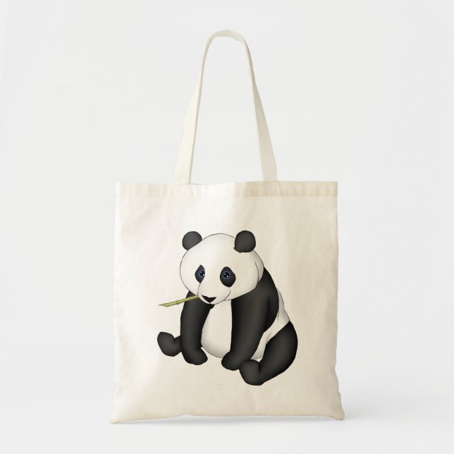 Tote Bag Panda mangeant le bambou (Devant)