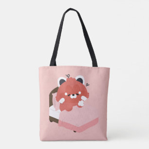 Tote Bag Panda roux mignon fatigué