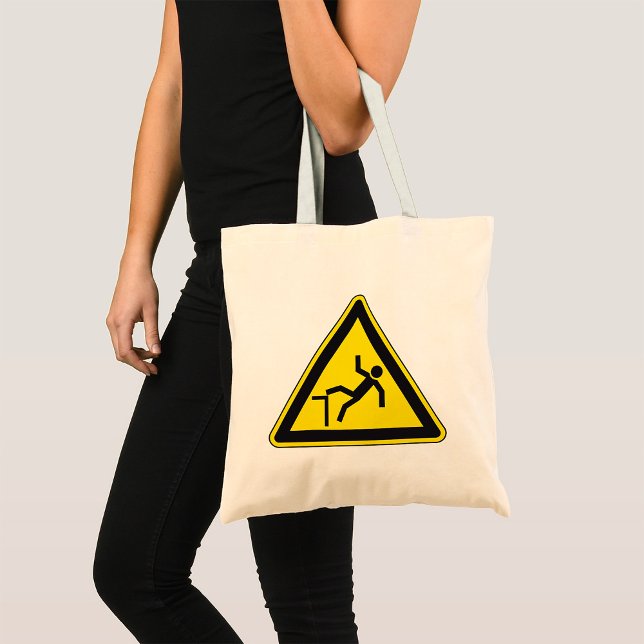Tote Bag Panneau Attention à Votre Marche Risque de Chute (Créateur téléchargé)