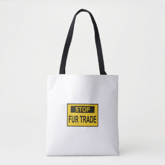 Tote Bag Panneau commercial Stop Fur jaune