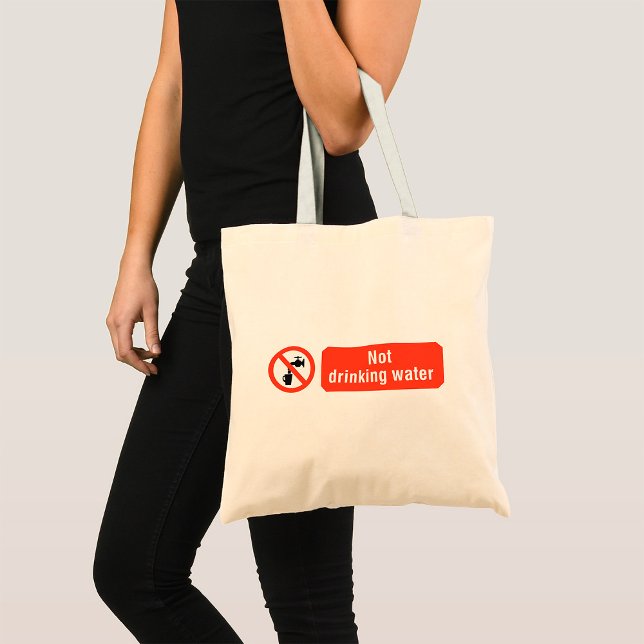 Tote Bag Panneau de sécurité de l'eau potable (Créateur téléchargé)