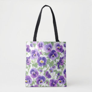 Tote Bag Pansies violettes Pastel Graphic