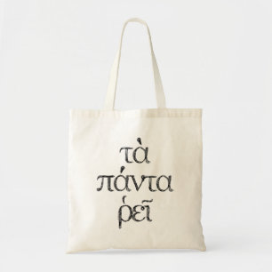Tote Bag "Panta Rhei" Tout Flux Heraclitus Citation Tot