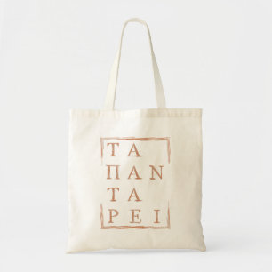 Tote Bag "Panta Rhei" Tout Flux Heraclitus Citation Tot