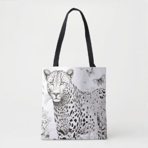 Tote Bag Panther Nature paisible Prairie Croquis dessin Art