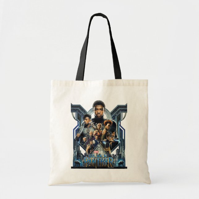 Tote Bag Panthère noire | Caractères sur Wakanda (Devant)