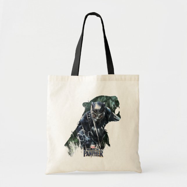 Tote Bag Panthère noire | Dans La Jungle (Devant)
