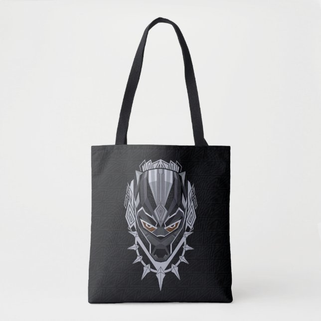 Tote Bag Panthère noire | Emblème de tête de panthère noire (Devant)