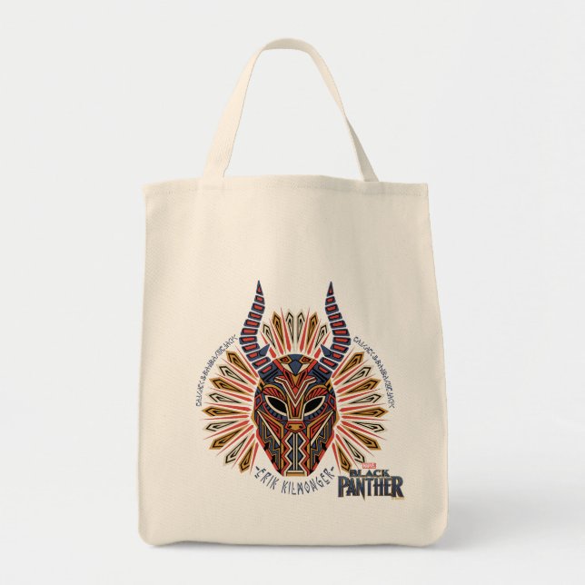 Tote Bag Panthère noire | Erik Killmonger Icône de masques  (Devant)