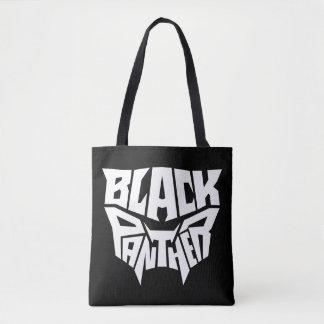 Tote Bag Panthère noire | Graphique de typographie de la tê