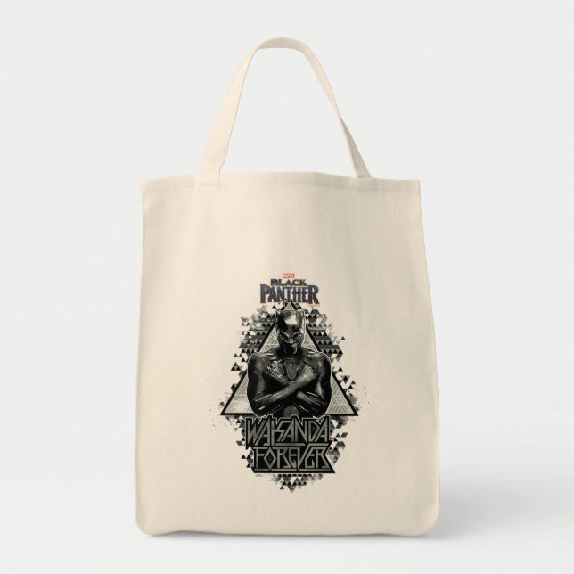 Tote Bag Panthère noire | Graphique "Wakanda Forever" (Devant)