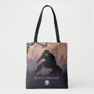 Tote Bag Panthère noire silhouette héroïque