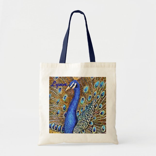 Tote Bag Paon élégant Fourre-tout (Devant)