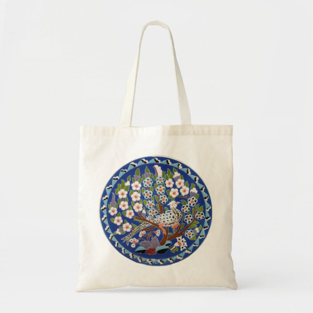 Tote Bag Paon floral (Devant)
