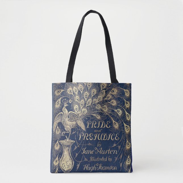 Tote Bag Paon partout Fourre-tout de fierté et de préjudice (Devant)