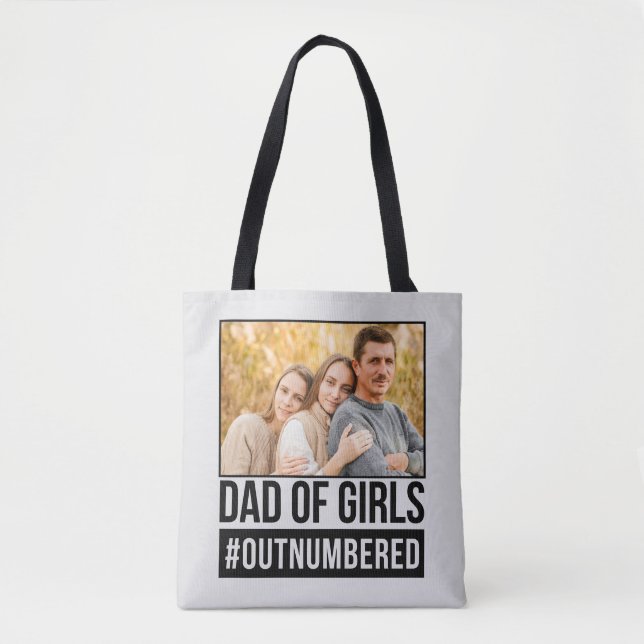 Tote Bag Papa des filles #Surnuméroté (Devant)